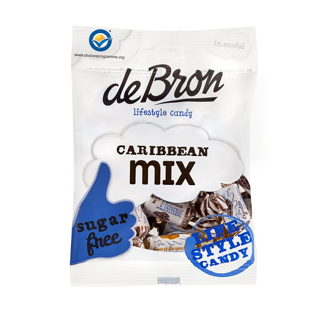 De Bron - Zuckerfreie Caribbean Mix Toffees 90g Beutel