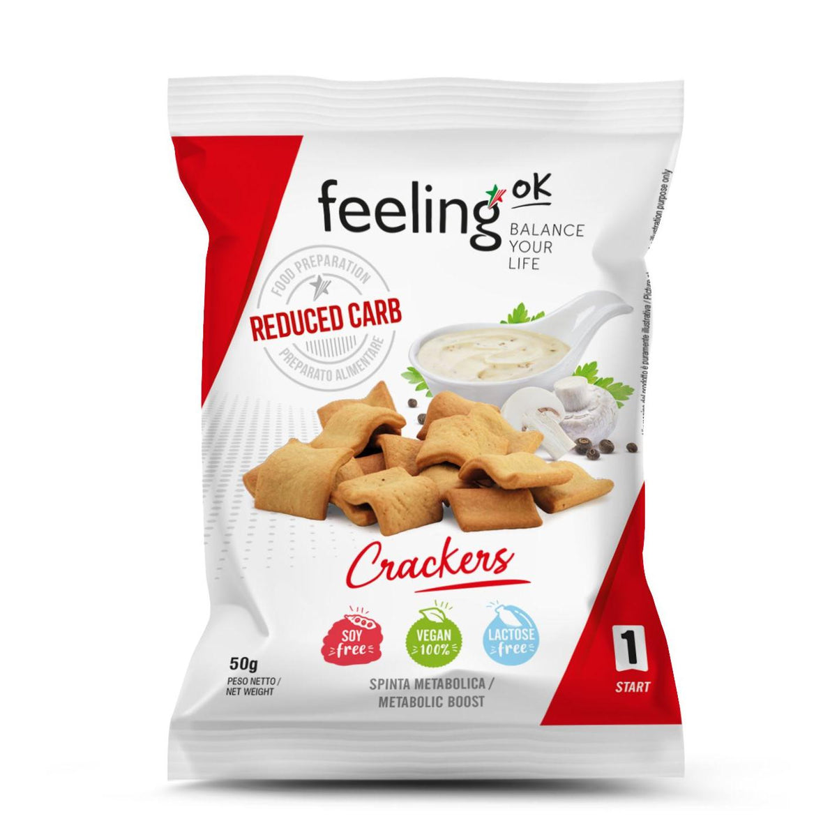 Feeling OK - Protein Crackers Start 1 (40% Protein) 50g Beutel