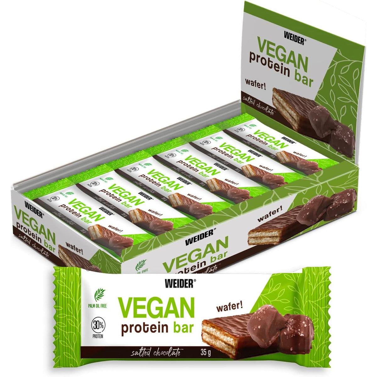 Weider - Vegan Protein Bar Wafer 12 x 35g Riegel