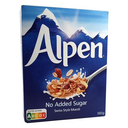 Alpen - Swiss Style Müsli NO Added Sugar 560g Packung