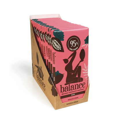 Balance - Belgische Schokolade mit 78% - 99% weniger Zucker 12 x 100g Tafel