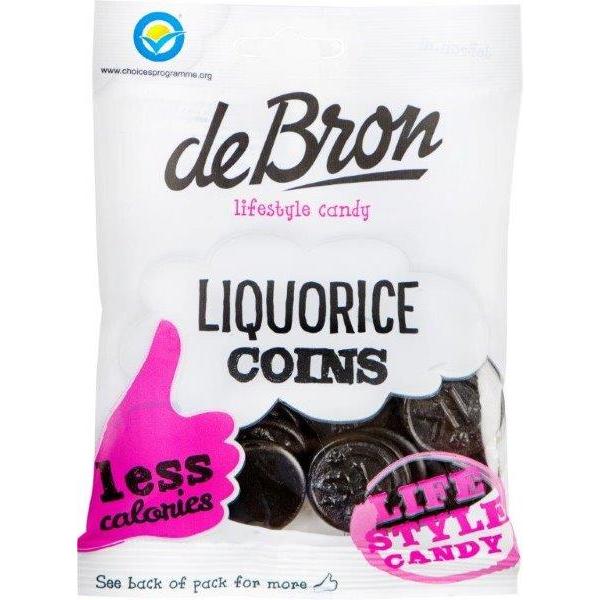 De Bron - Zuckerfreie Lakritz Taler (Liquorice Coins) 100g Beutel