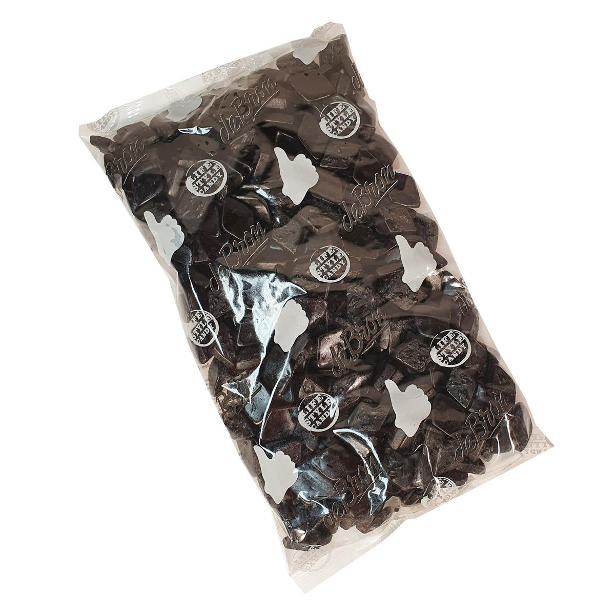 De Bron - Zuckerfreie salzige Lakritzdiamanten Bigpack 1kg Beutel