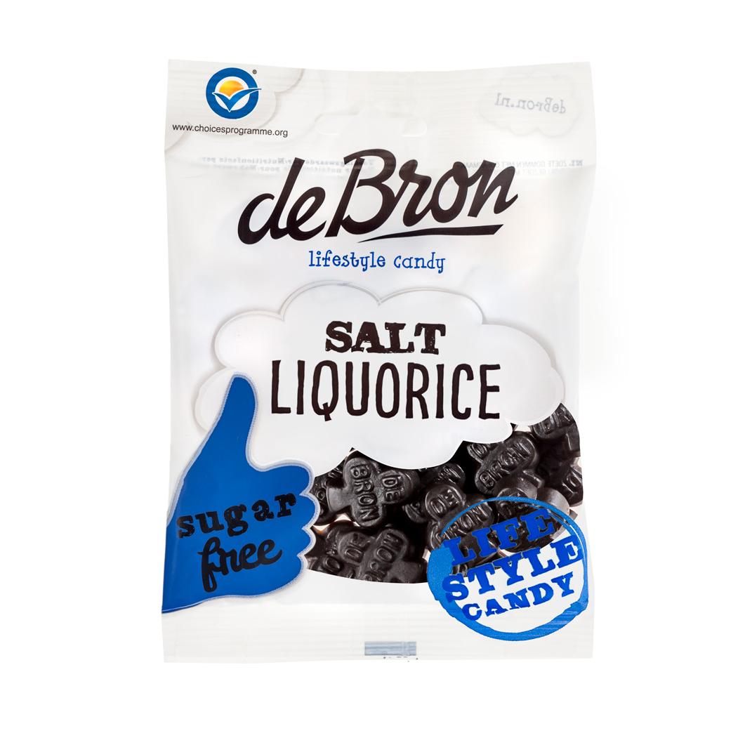 De Bron - Zuckerfreie salzige Lakritze (Salt Liquorice) 100g Beutel