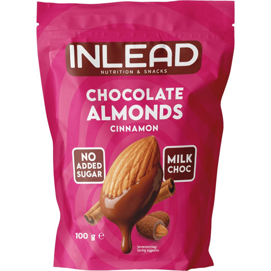 Inlead - Chocolate Almonds 100g Beutel Milk Choc Cinnamon MHD 29.11.2026