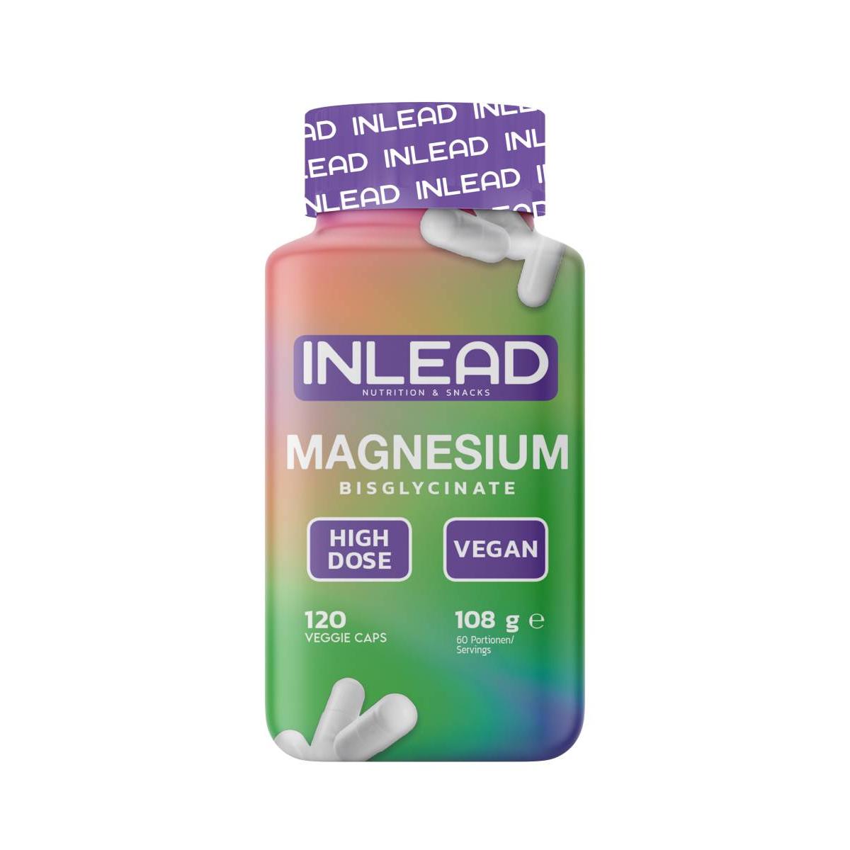 Inlead - Magnesium Bisglycinate vegan 120 Kapseln Dose