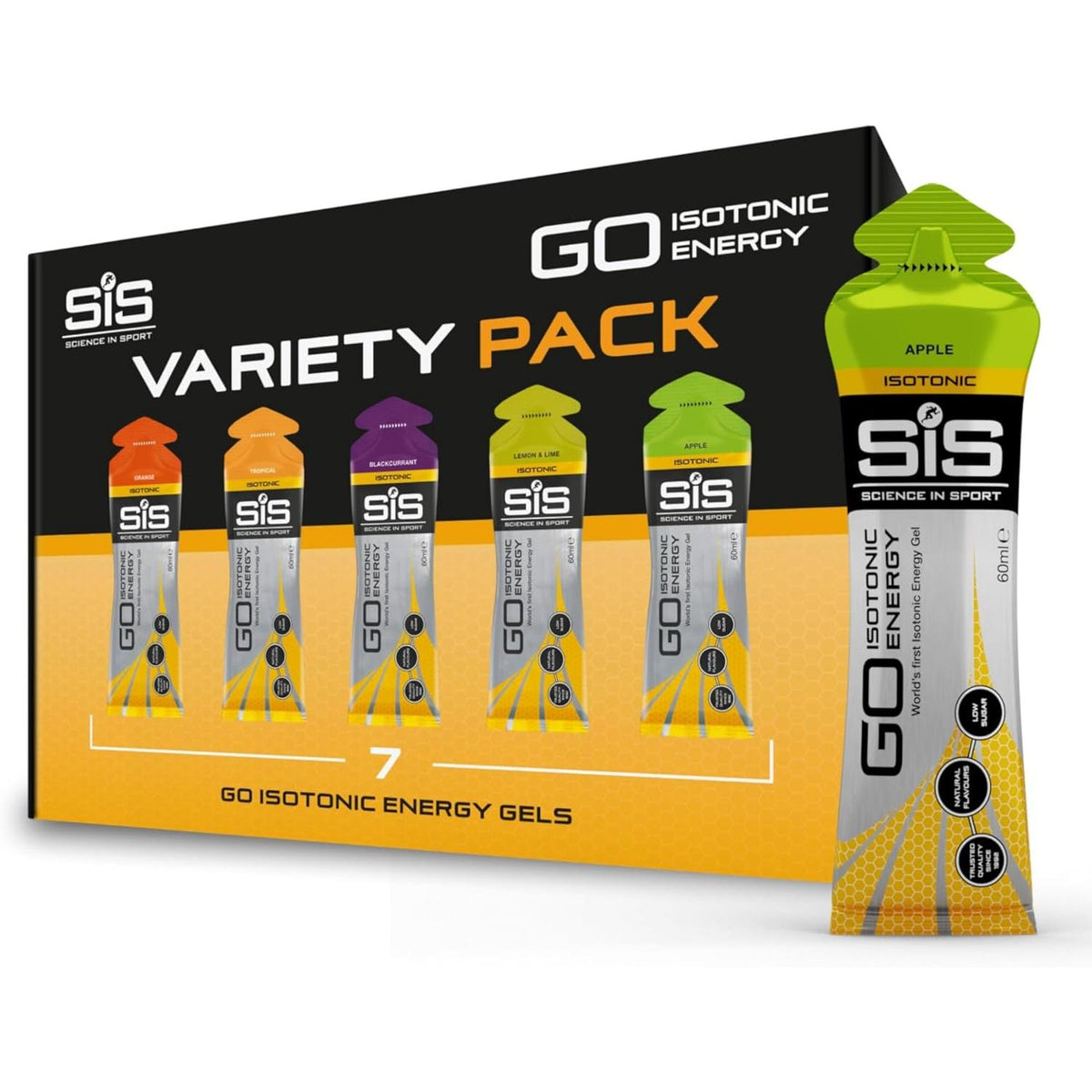 SIS - GO Isotonic Energy Gels 7 x 60ml Beutel Mix-Pack